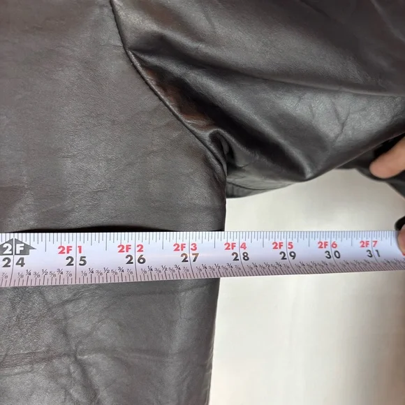 GAP Black Leather Jacket Zip-Up - Picture 11 of 14